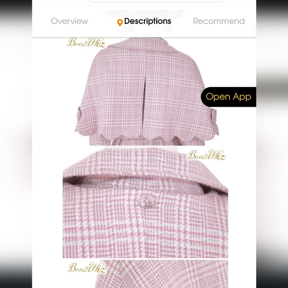 BoBON21 Original Design Winter Student Cloak Shawl Vintage British Grid - Picture 16 of 16